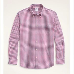 BROOKS BROTHERS Button Down Shirt The Regent Blue Red White Gingham Large